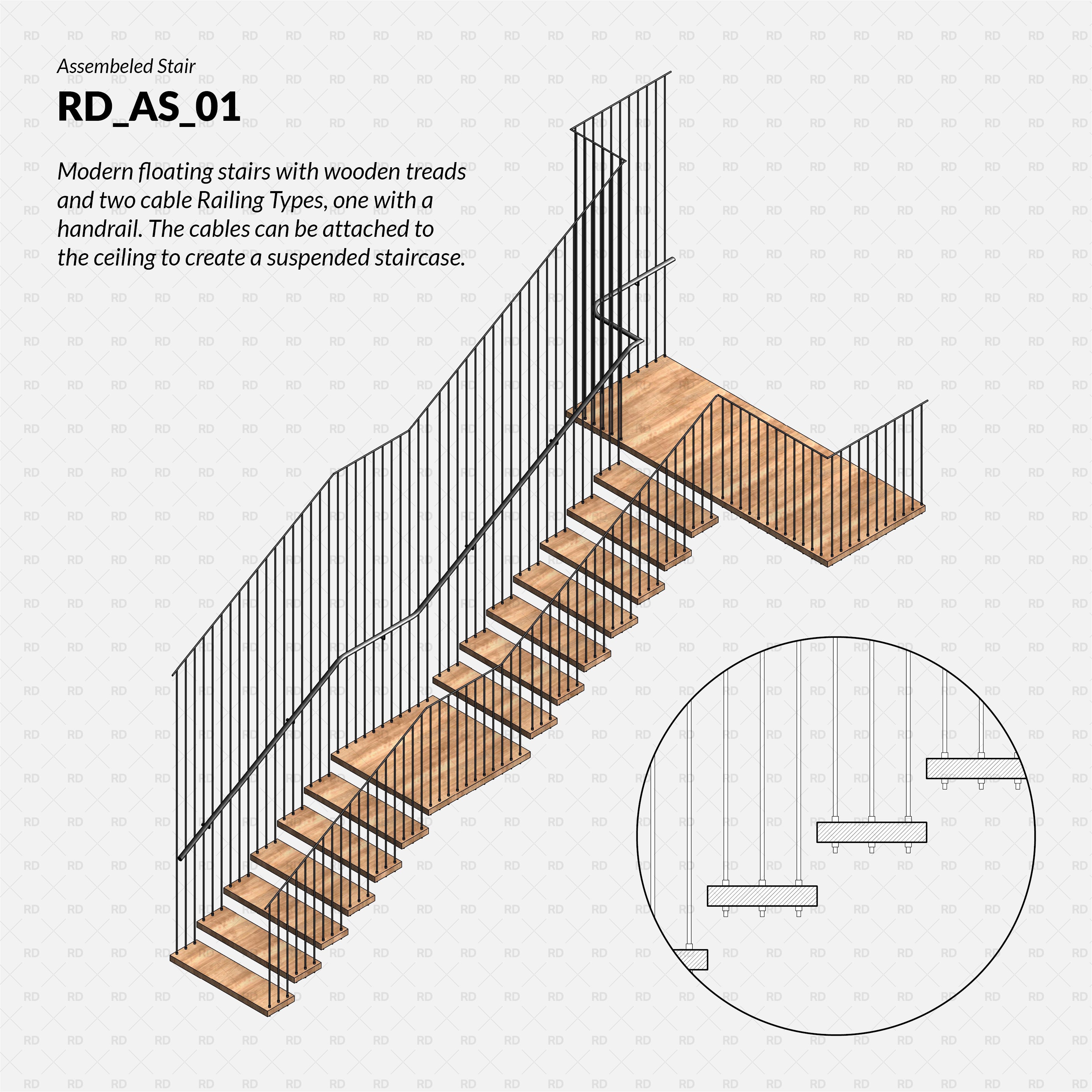 revit stairs floating