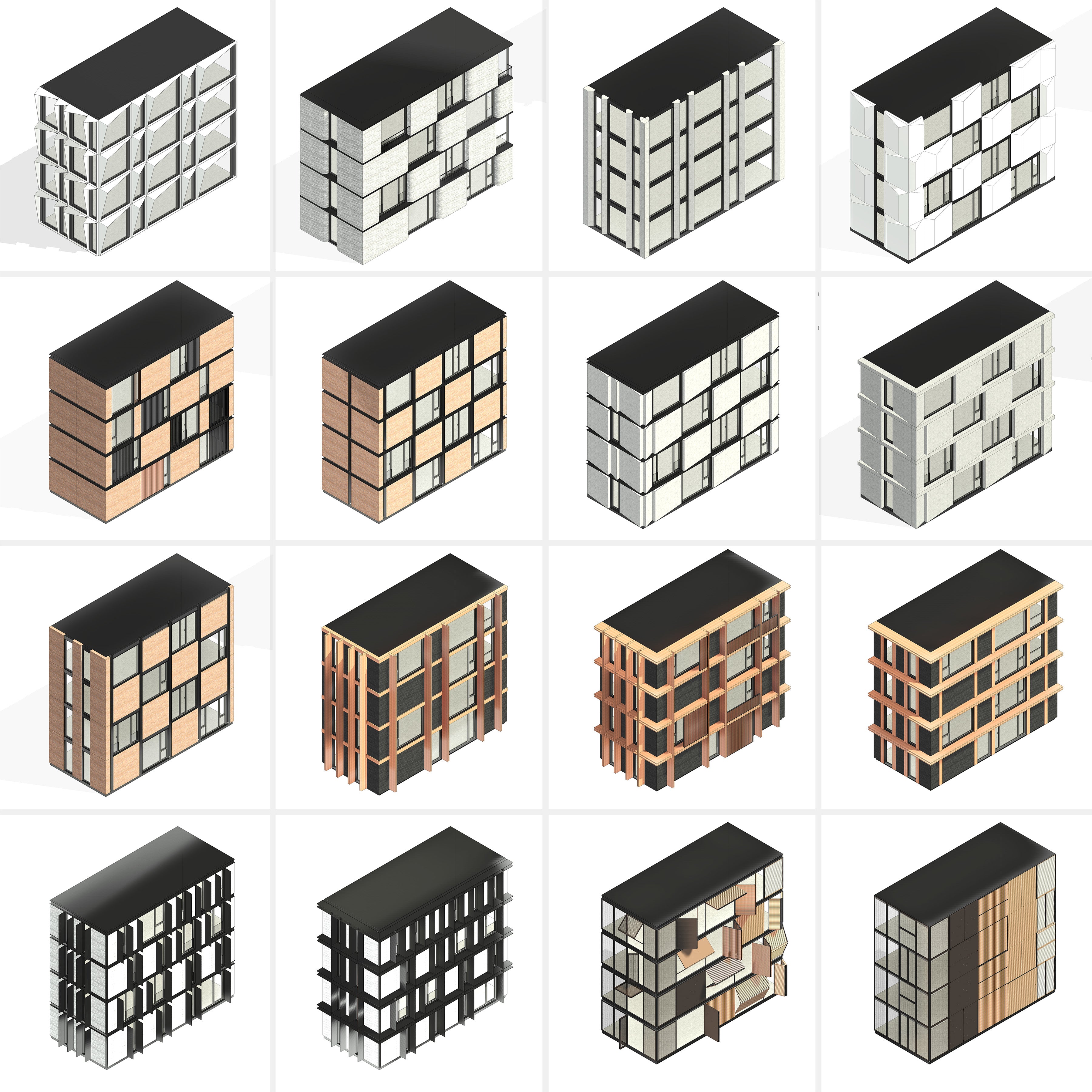 revit curtain wall system facade design