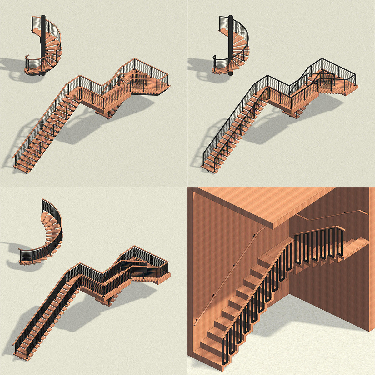 revit railings stairs download