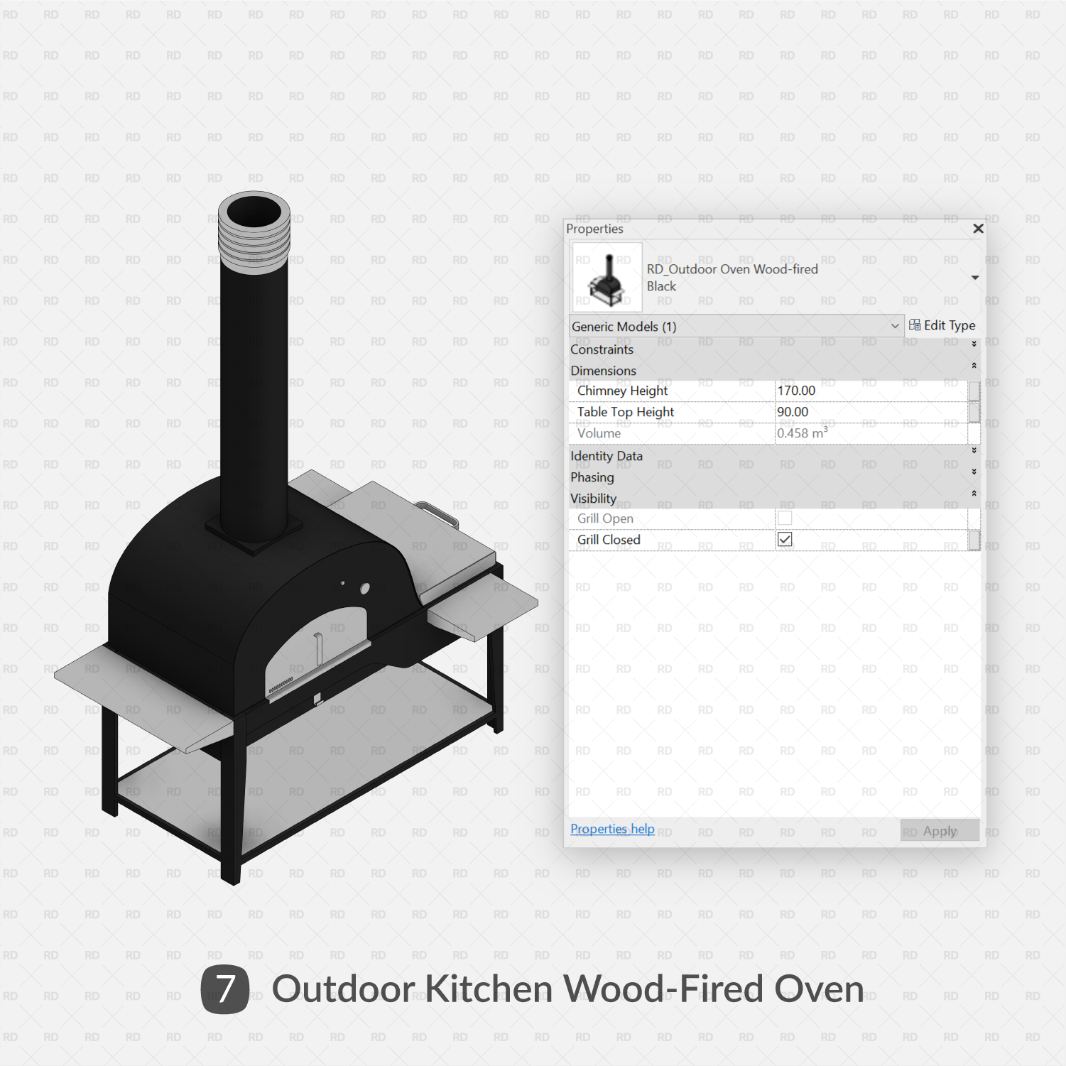 revit outdoor kitchen oven