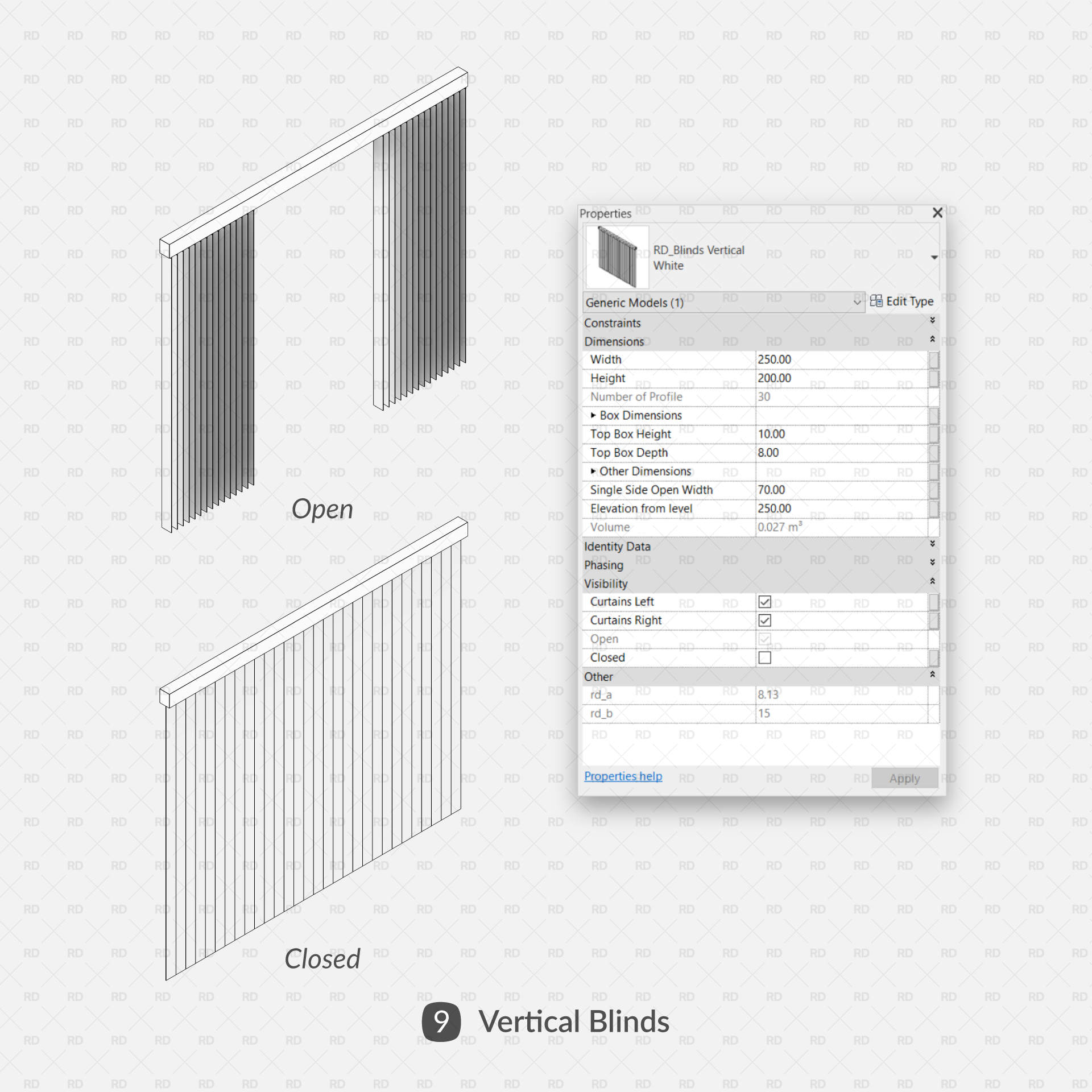 revit vertical blinds