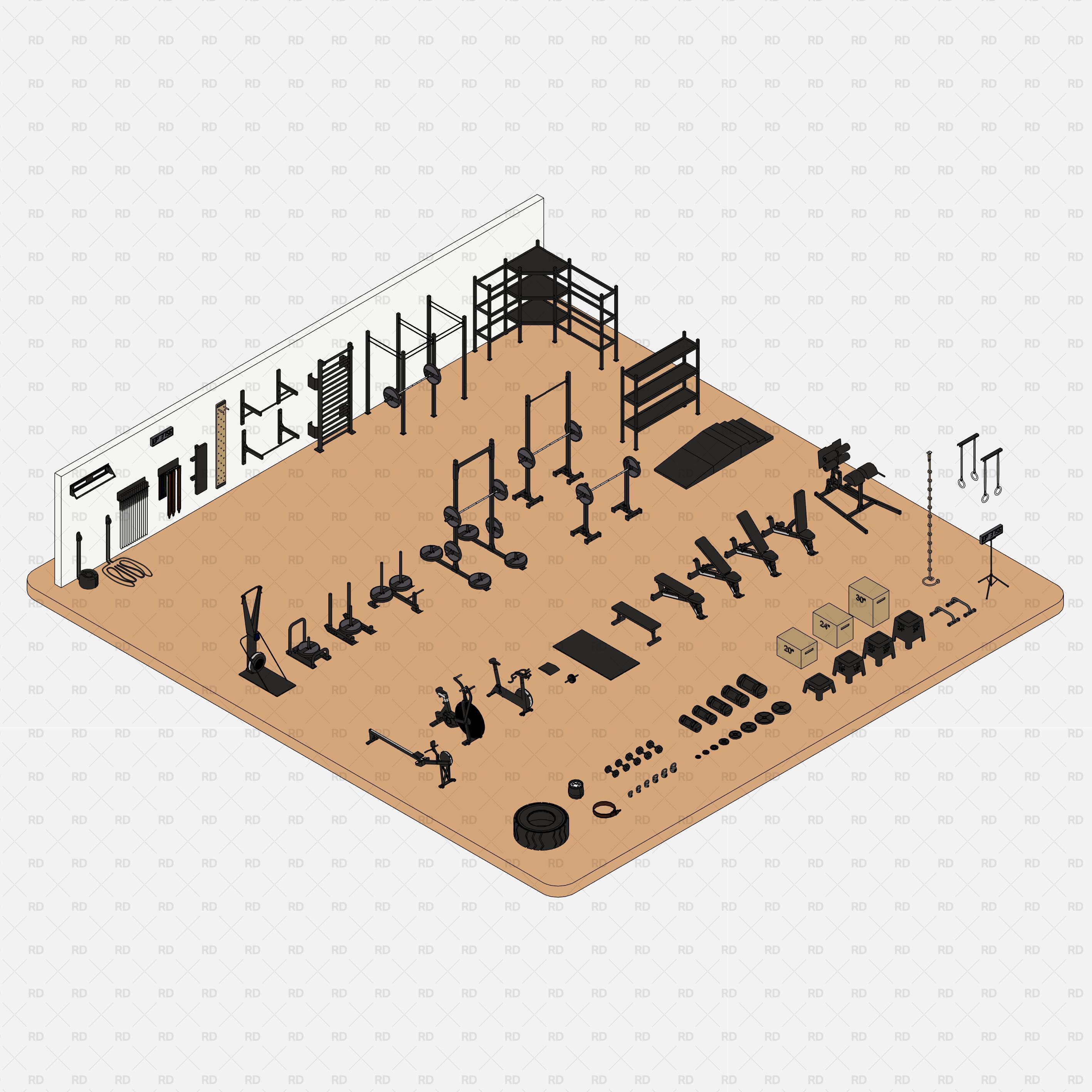 Revit CrossFit Equipment