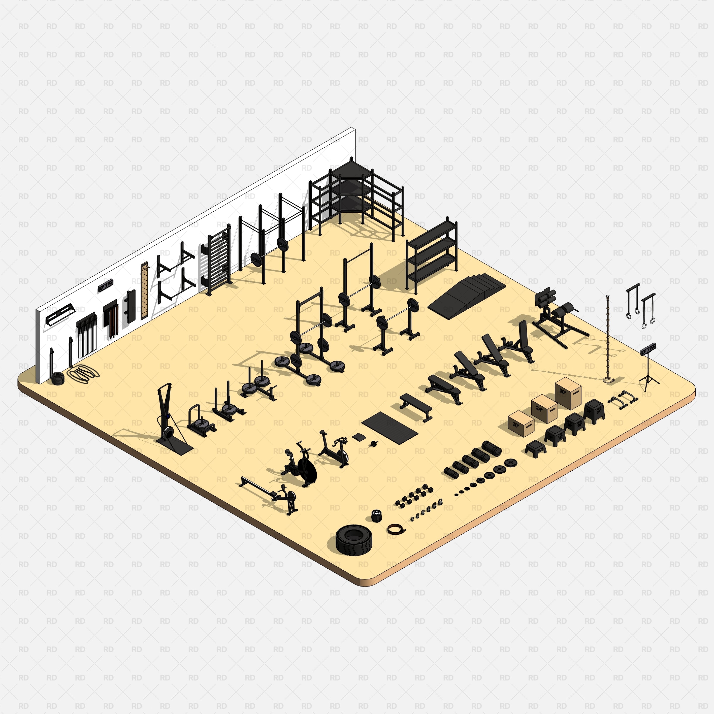 Revit CrossFit Equipment