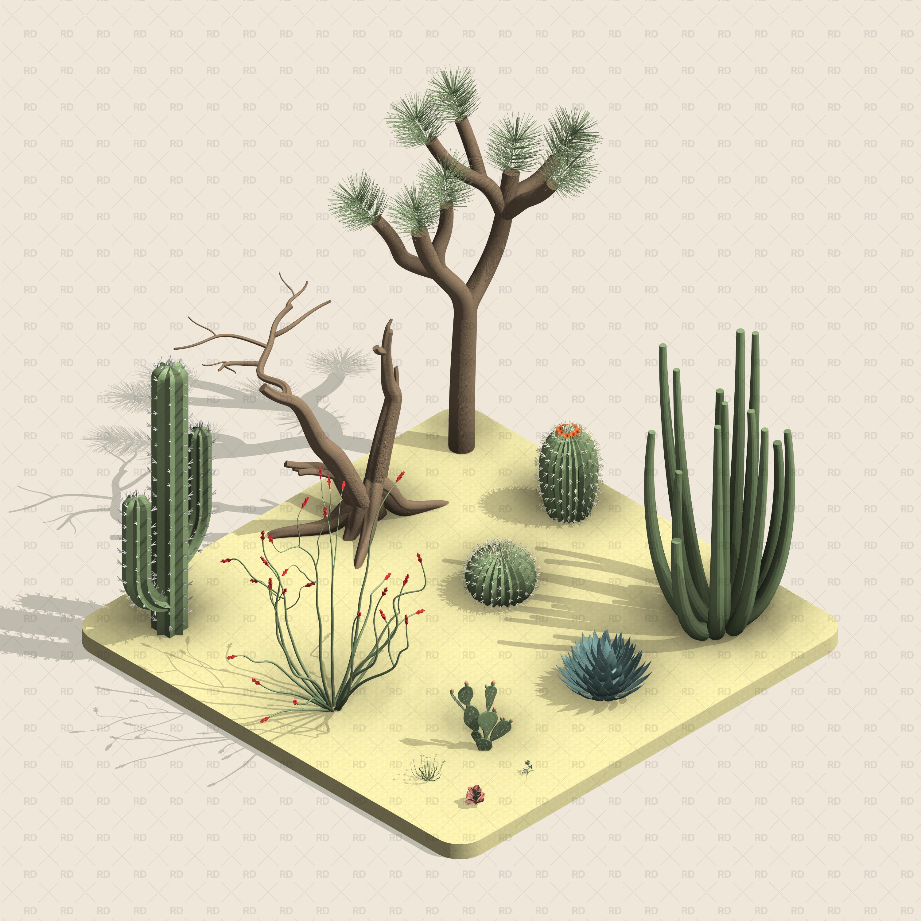 revit desert plants