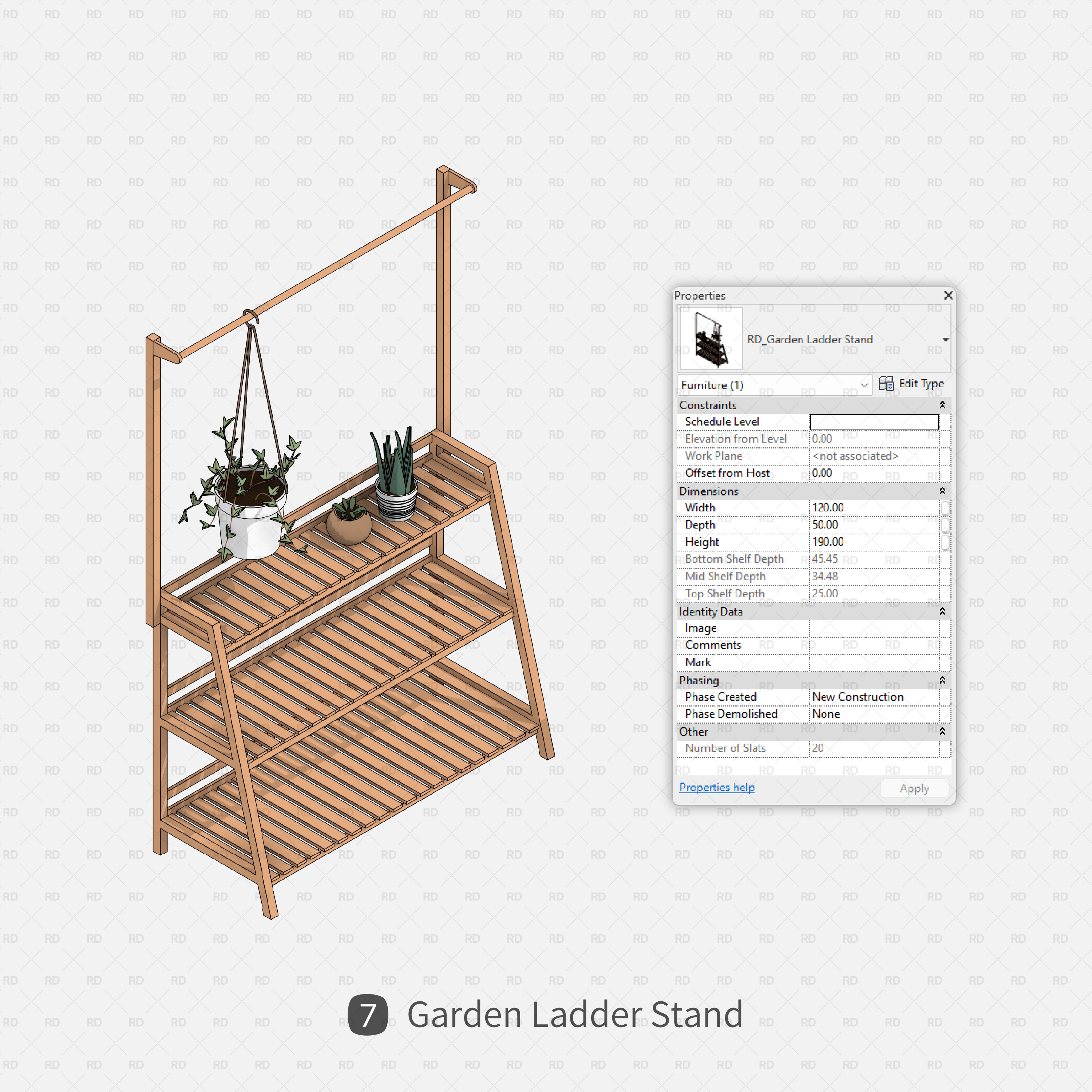 revit garden ladder stand