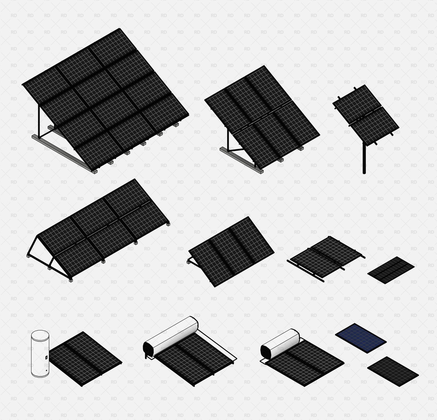 Revit Solar Panels families download 