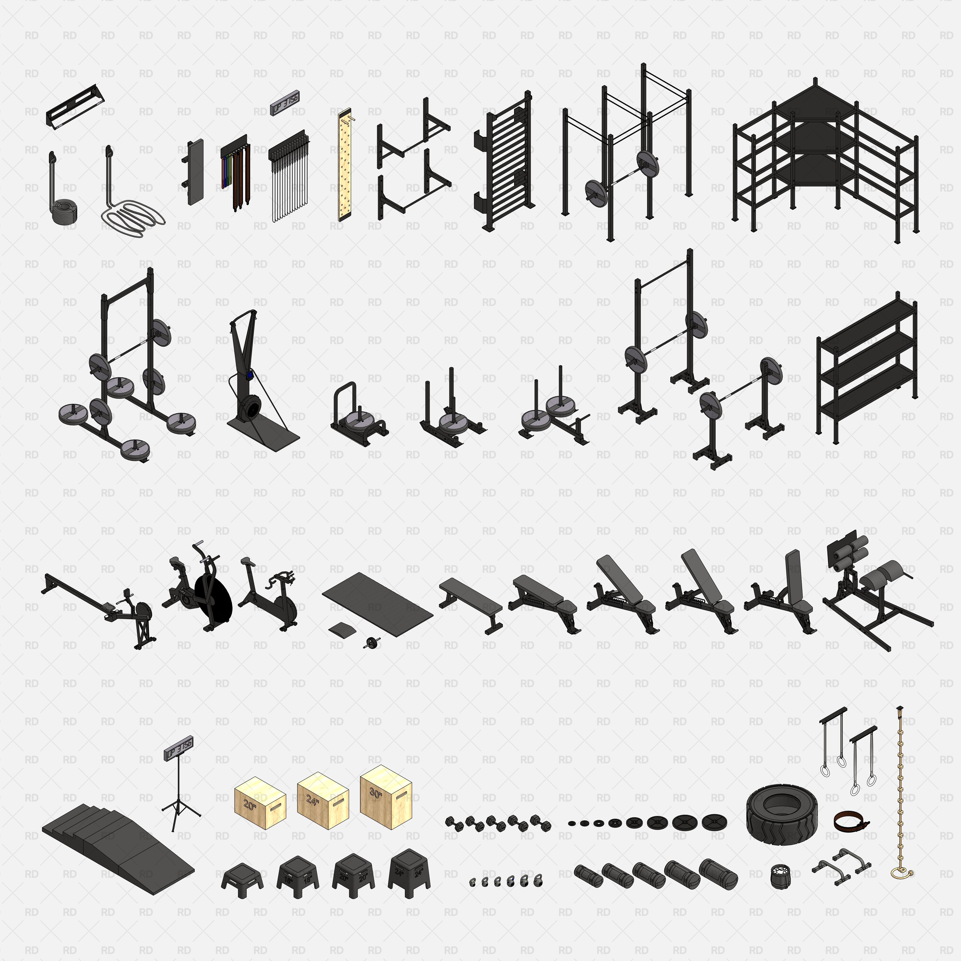 Revit CrossFit Equipment