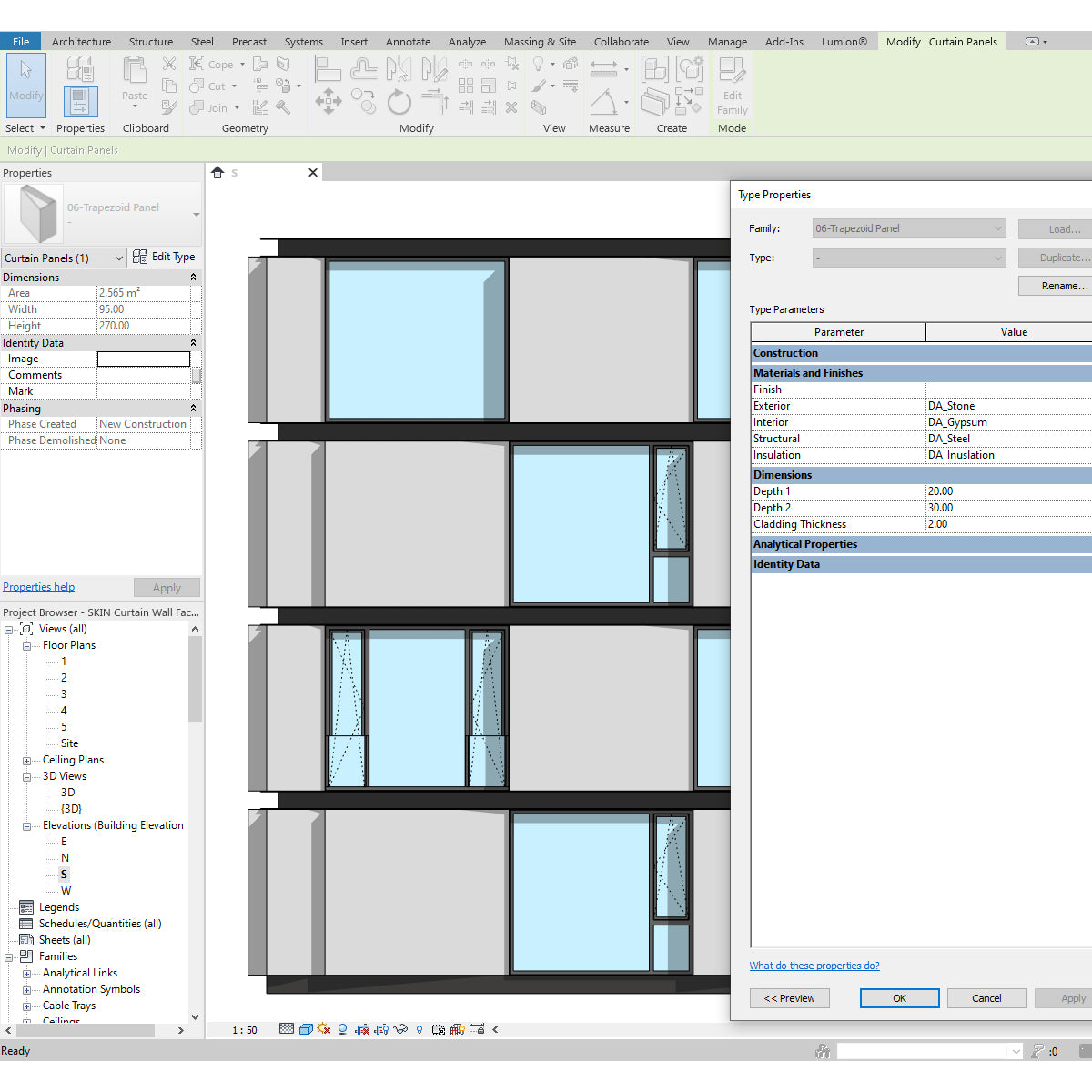 download revit curtain wall panel family