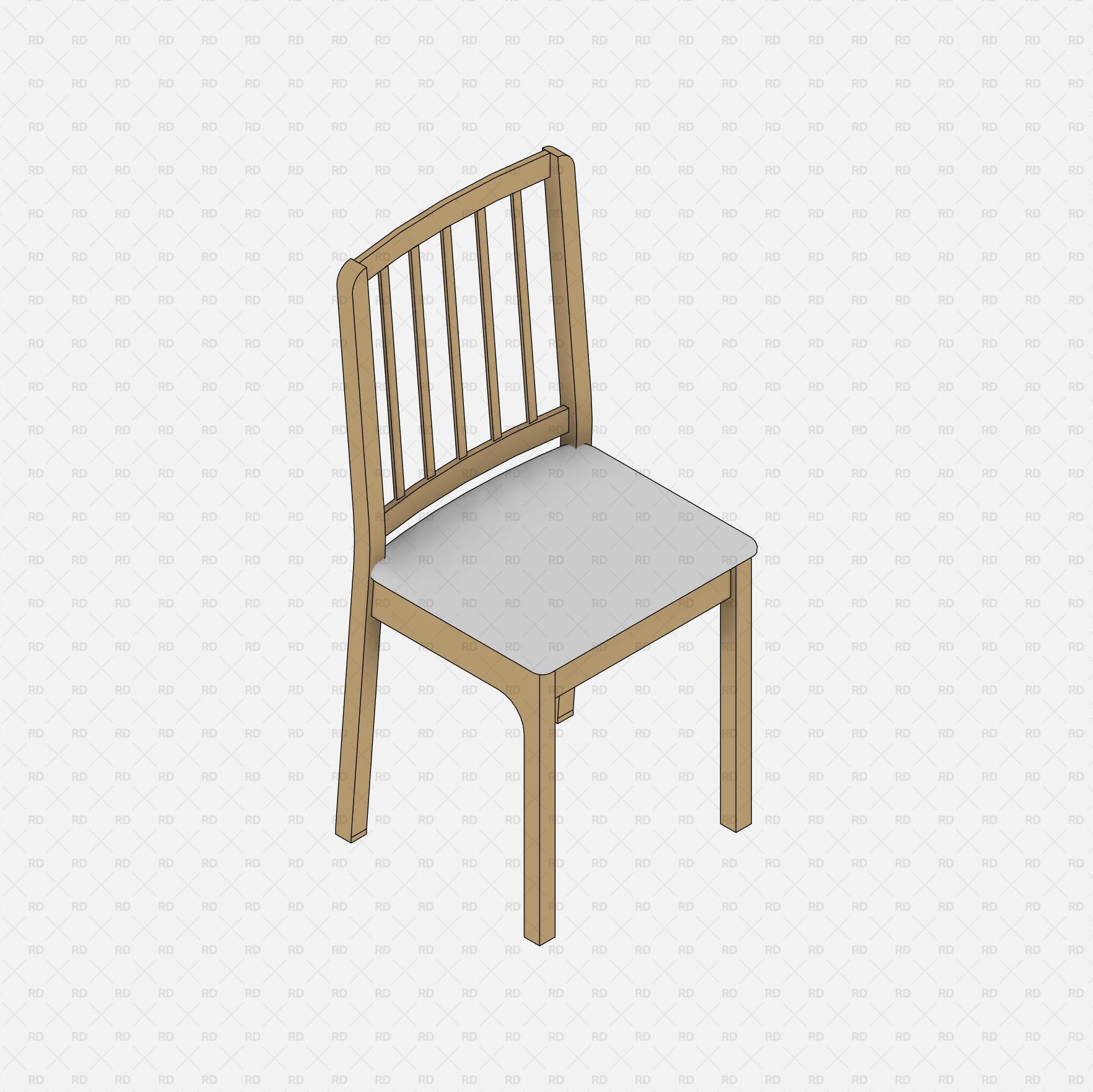 Chaise de salle à manger Revit 01