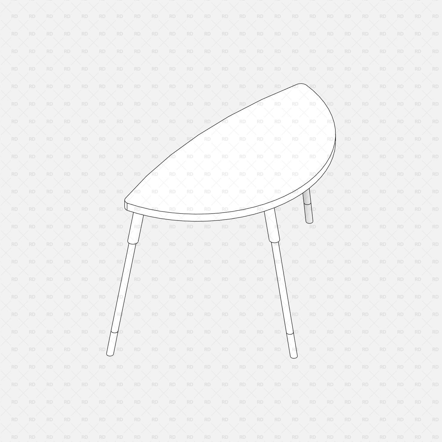 Revit IKEA LÖVBACKEN Side Table download free family bim object 3d model 