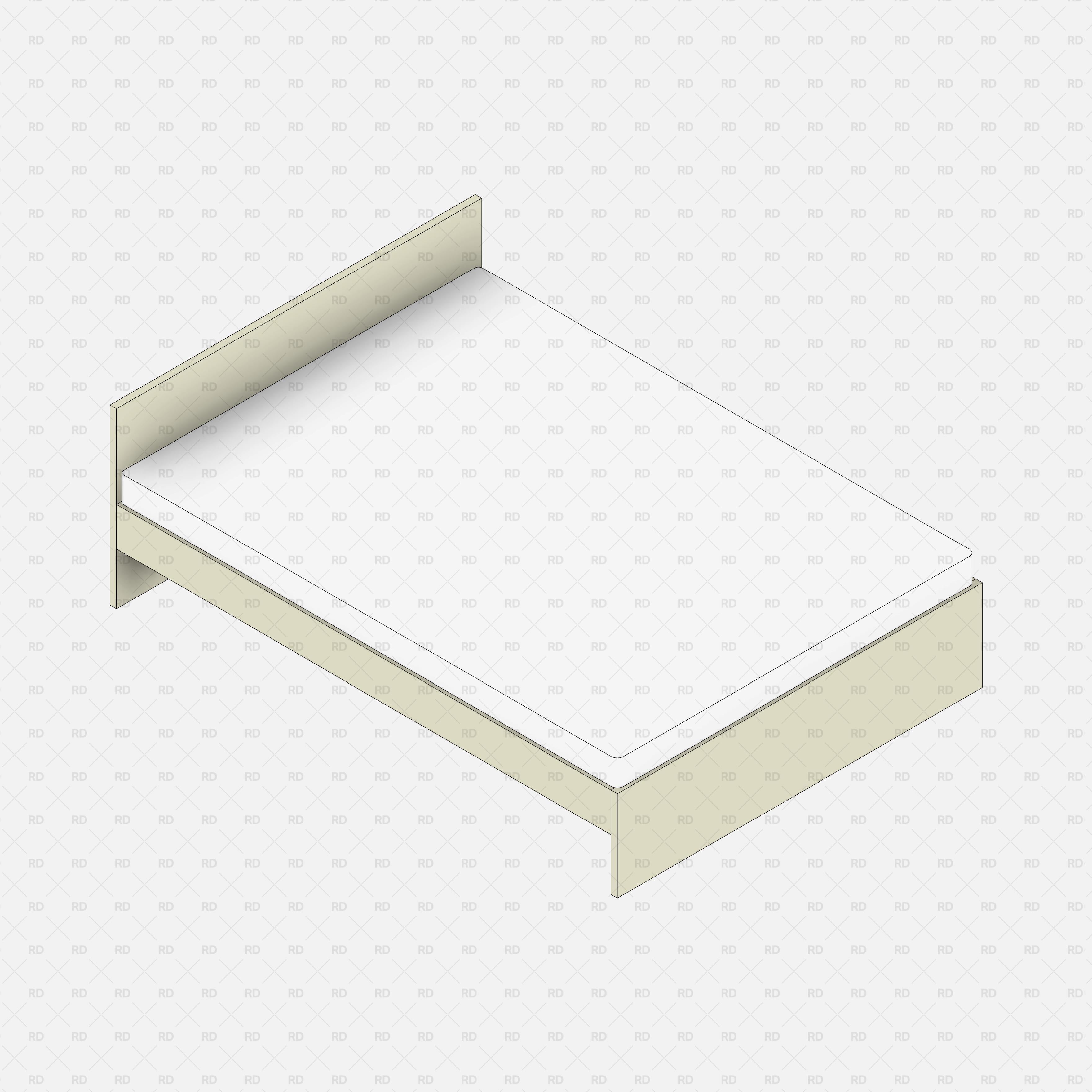 download free revit double bed family 2020