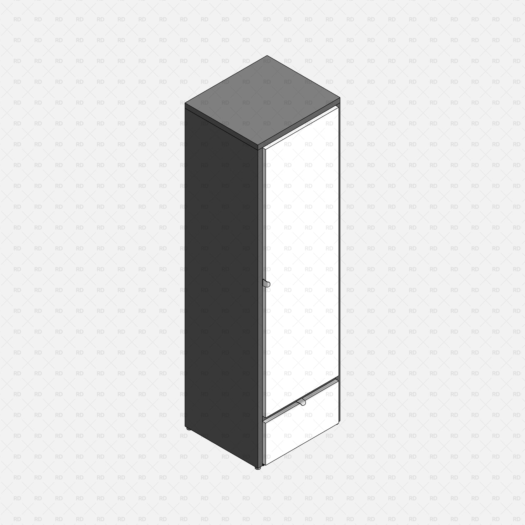 Revit Wardrobe Family with single door bottom drawer bim object free download block rd studio