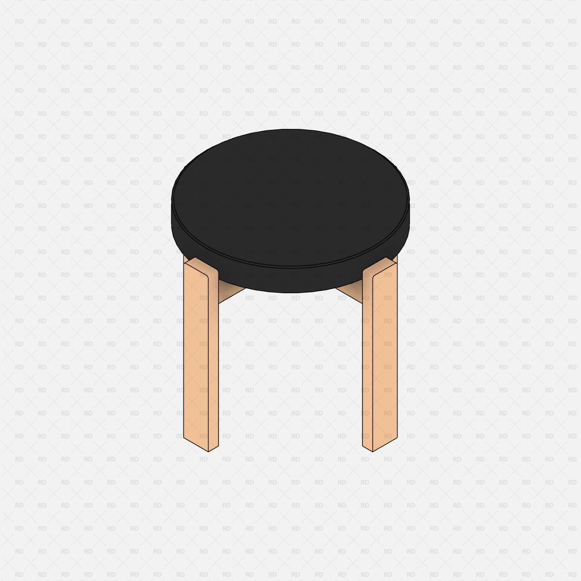 revit download free low stool family bim object 3d 