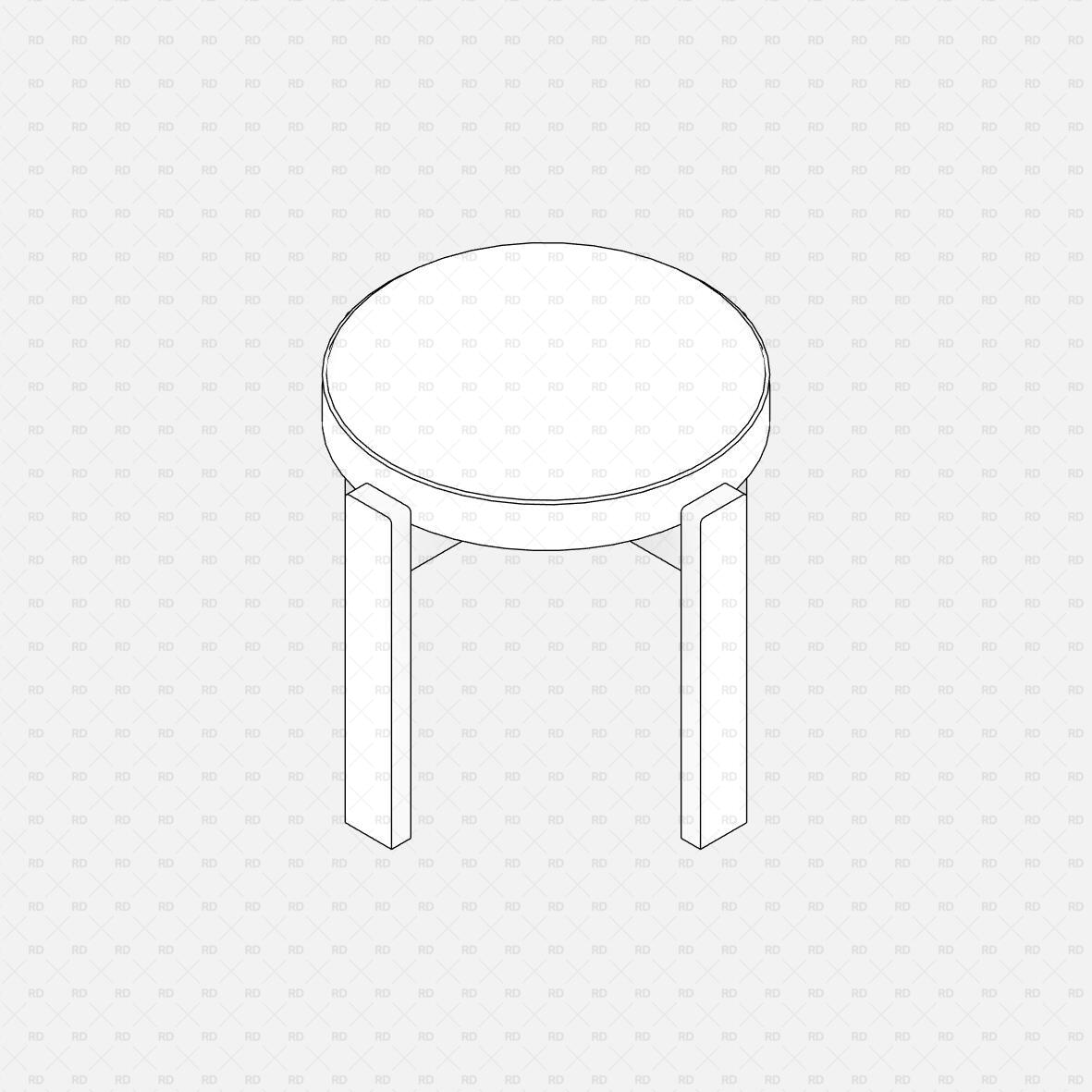 revit download free kitchen stool family bim object 3d 