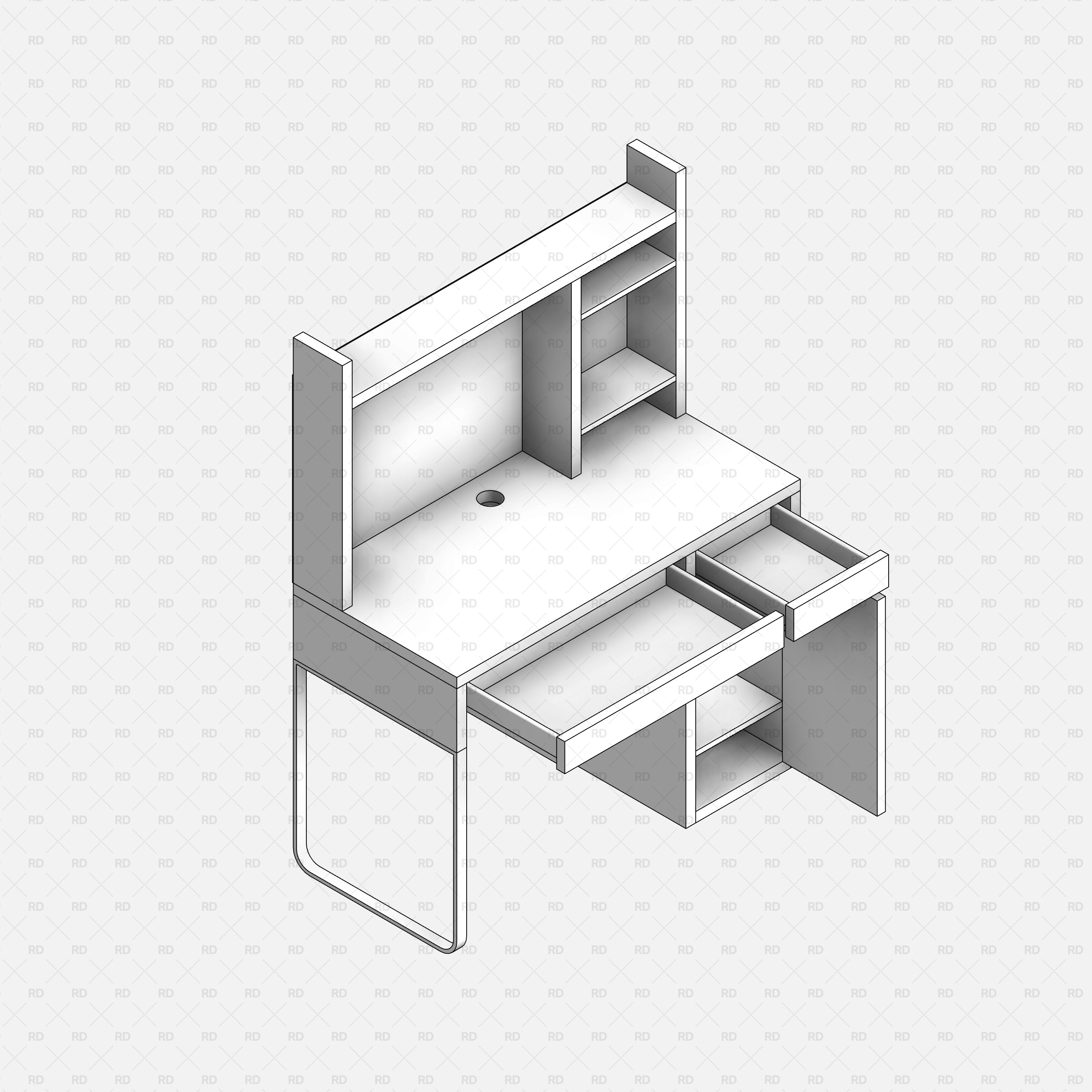 Revit Desk free download family office furniture bim object download