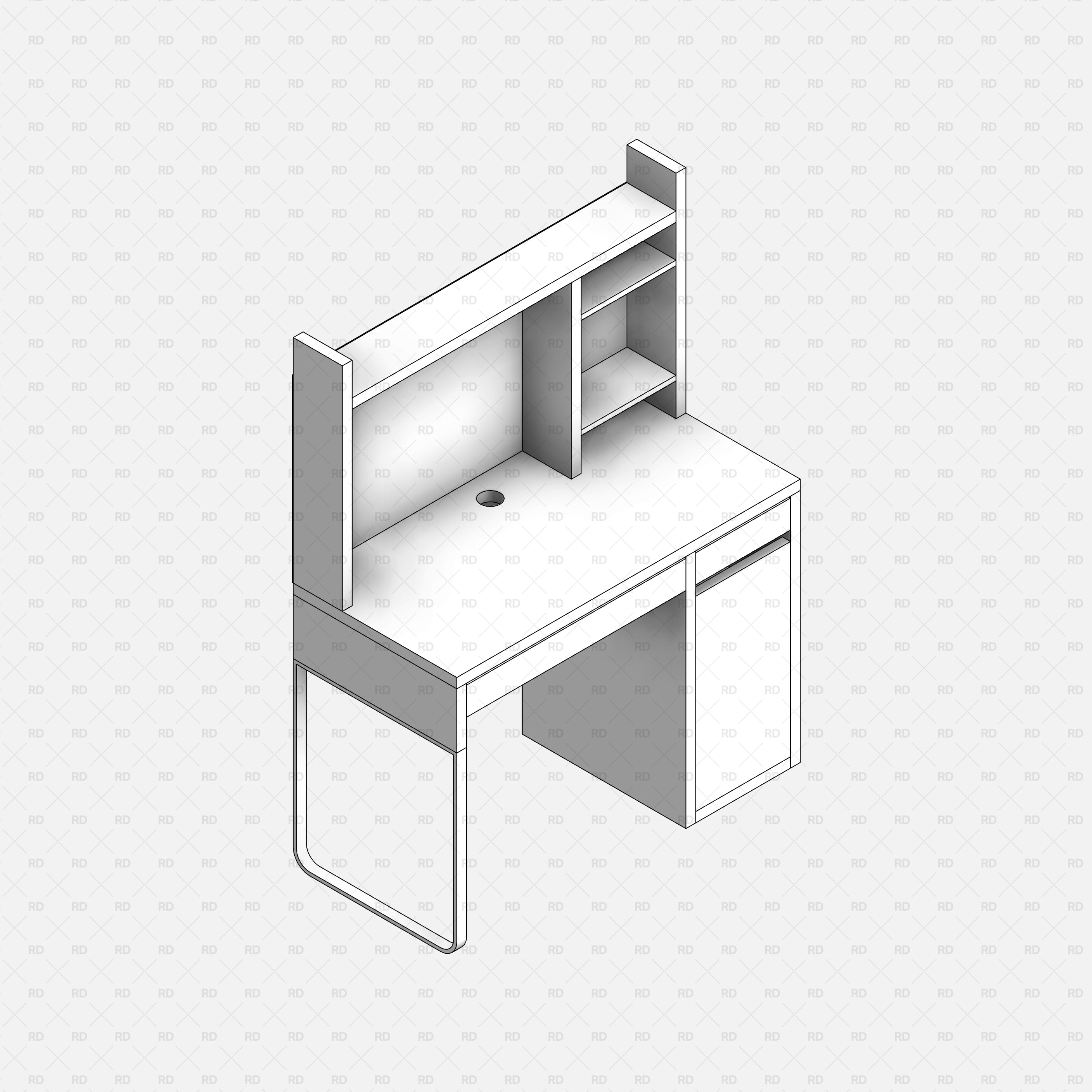 Revit IKEA MICKE Desk | Free Revit Desk Family