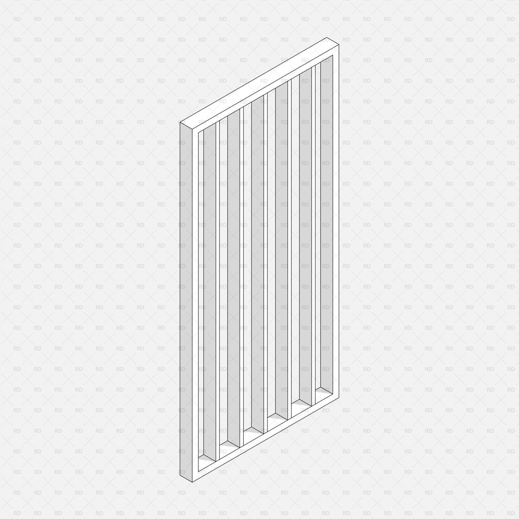 Download Free Revit Partition Wall vertical slates 