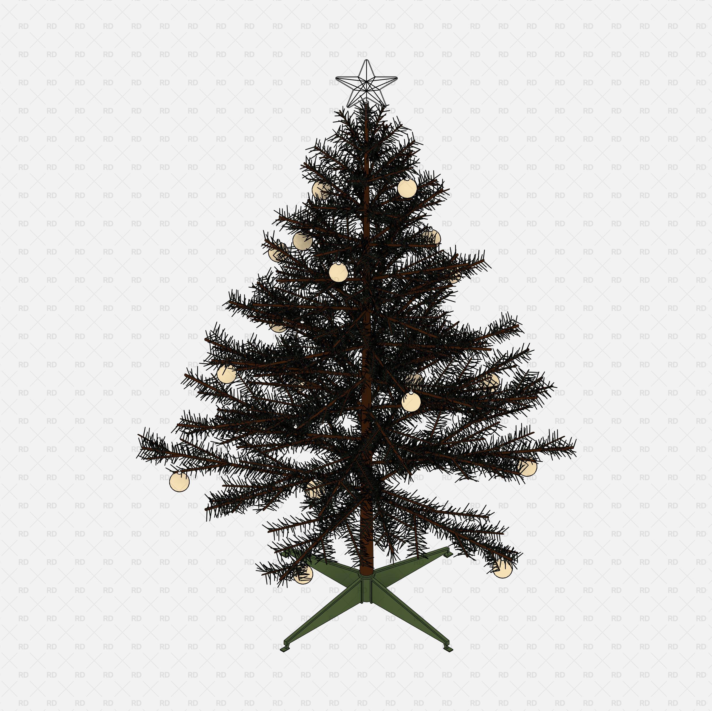 Download Free Revit Christmas Tree Family bim object 