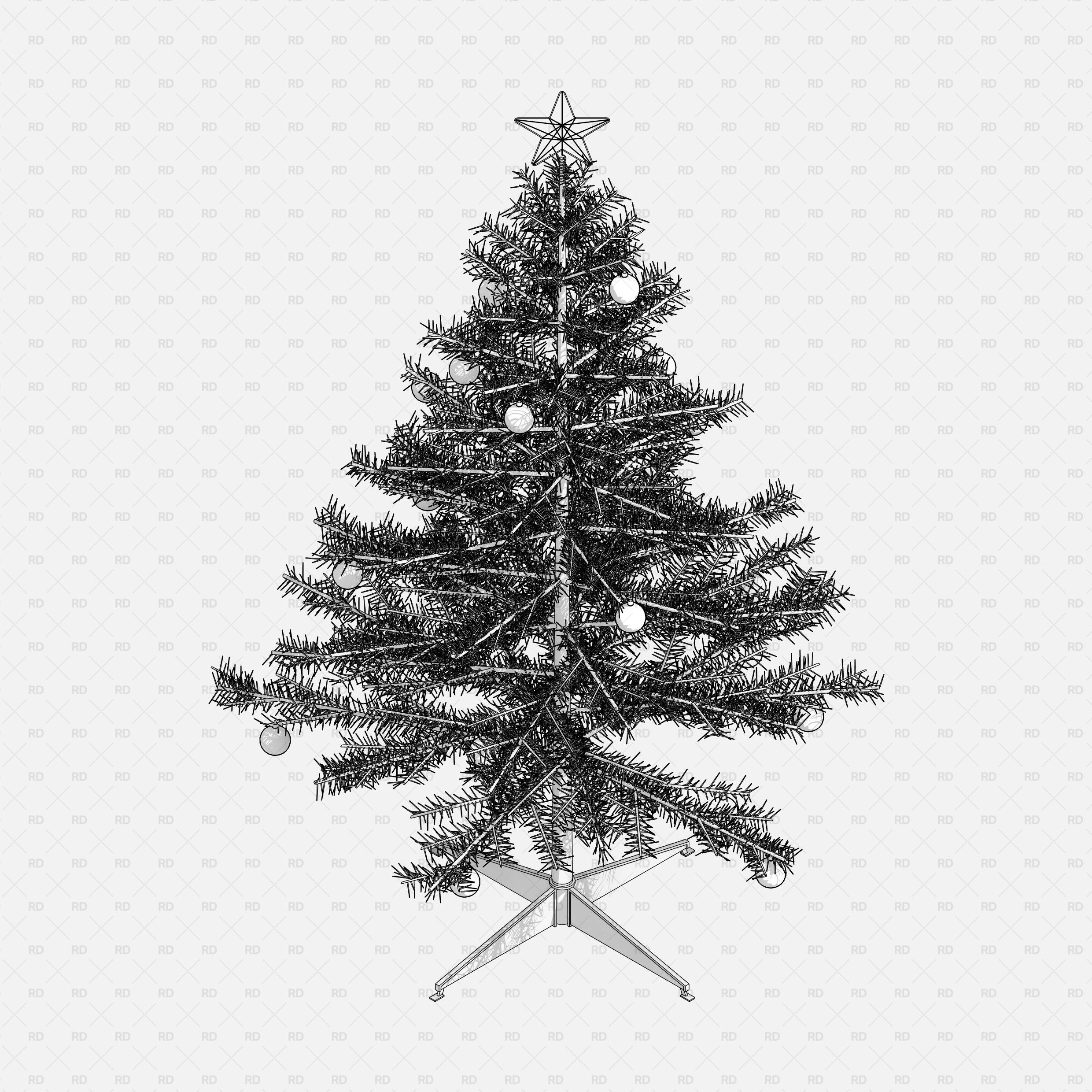 Download Free Revit Christmas Tree Family bim object 