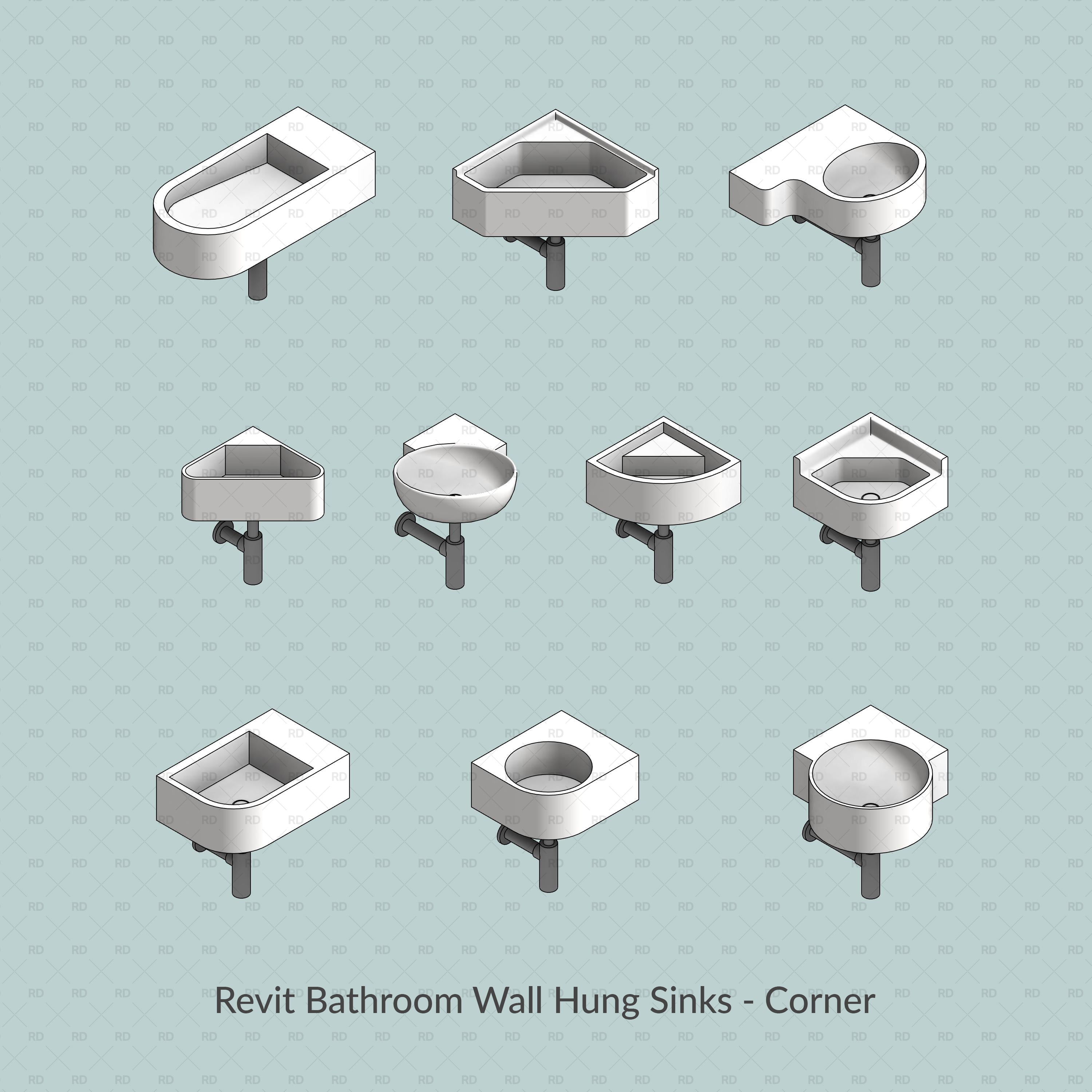 Revit Bathroom Sinks corner 