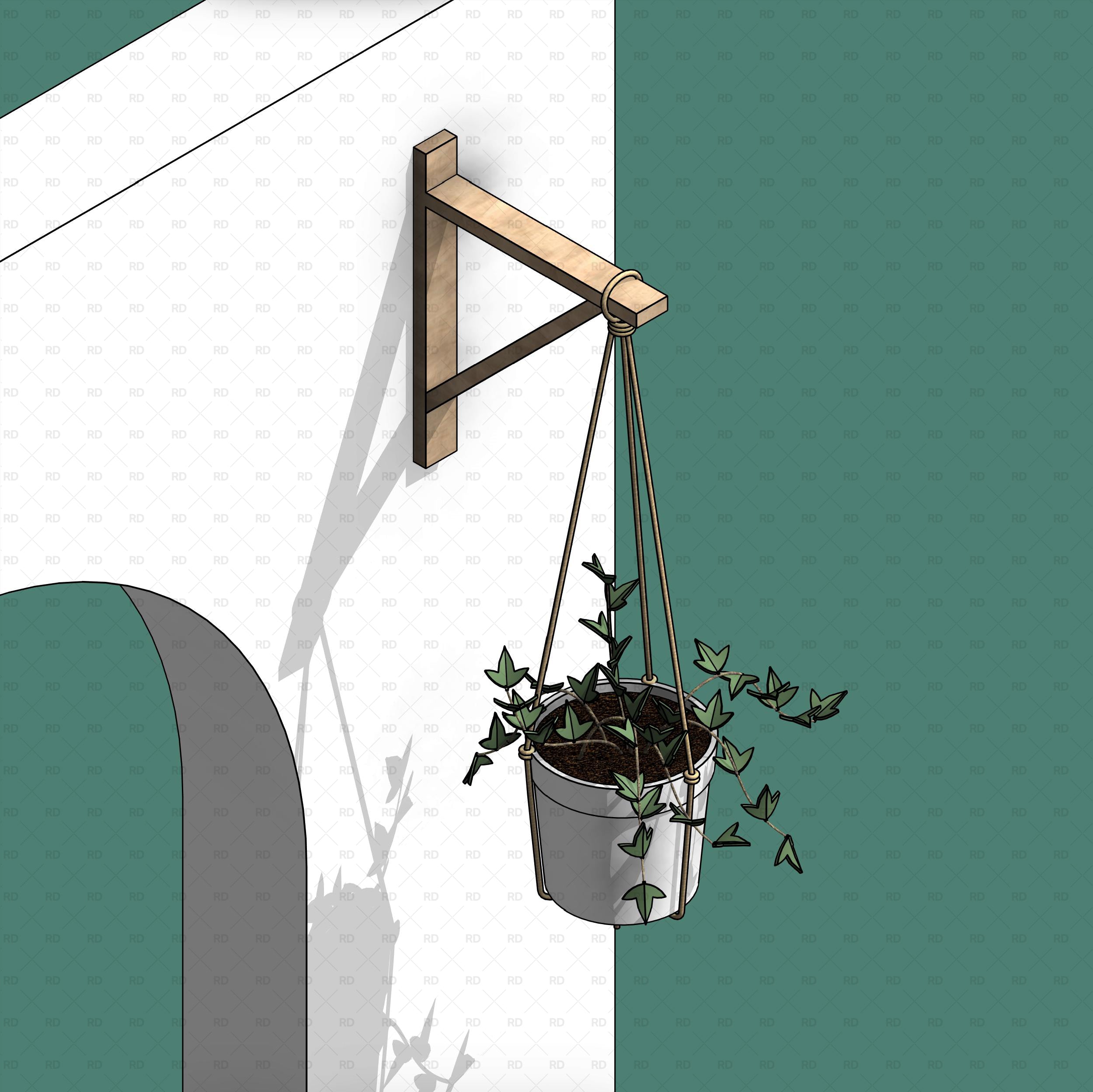 revit hanging wall plants