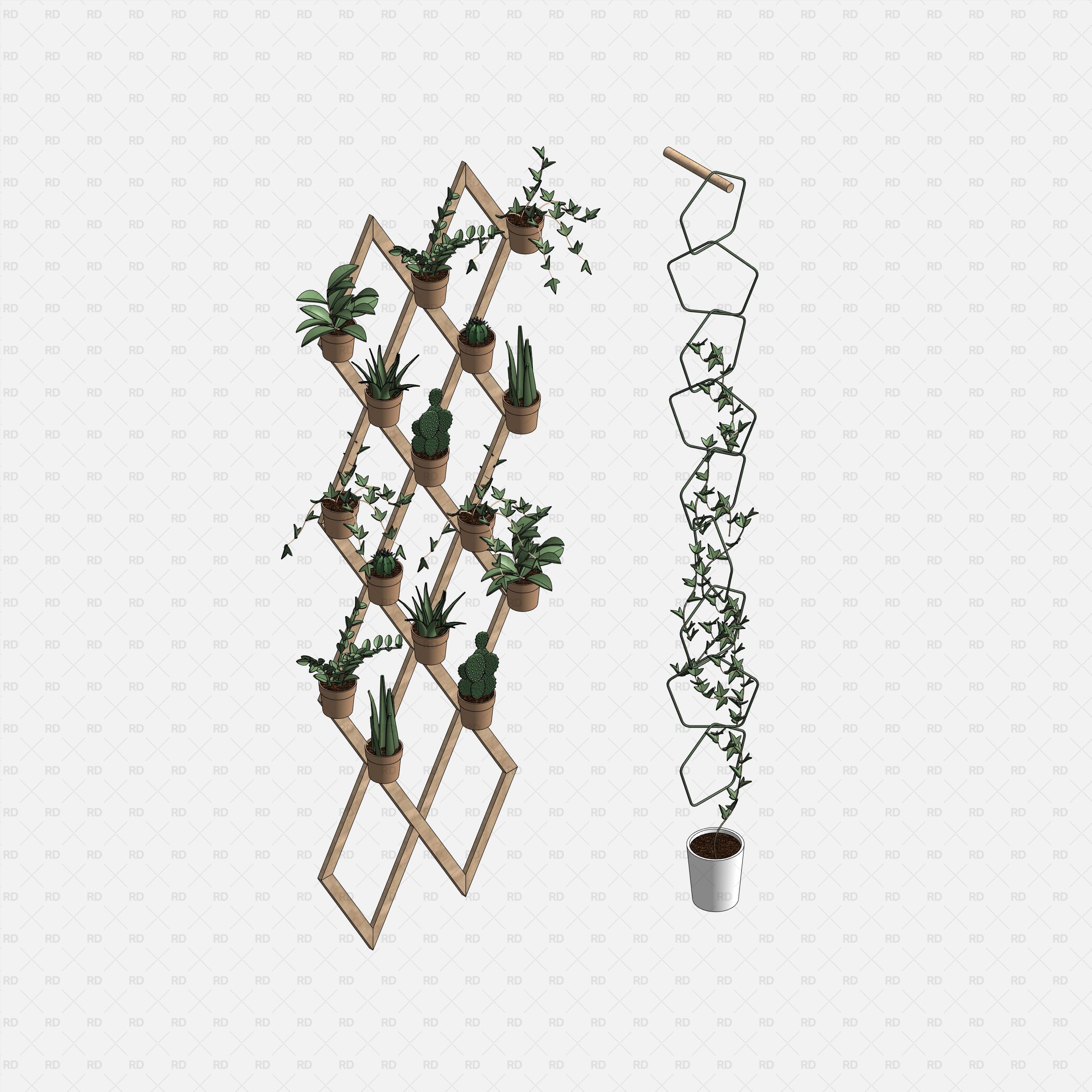 revit wall plants