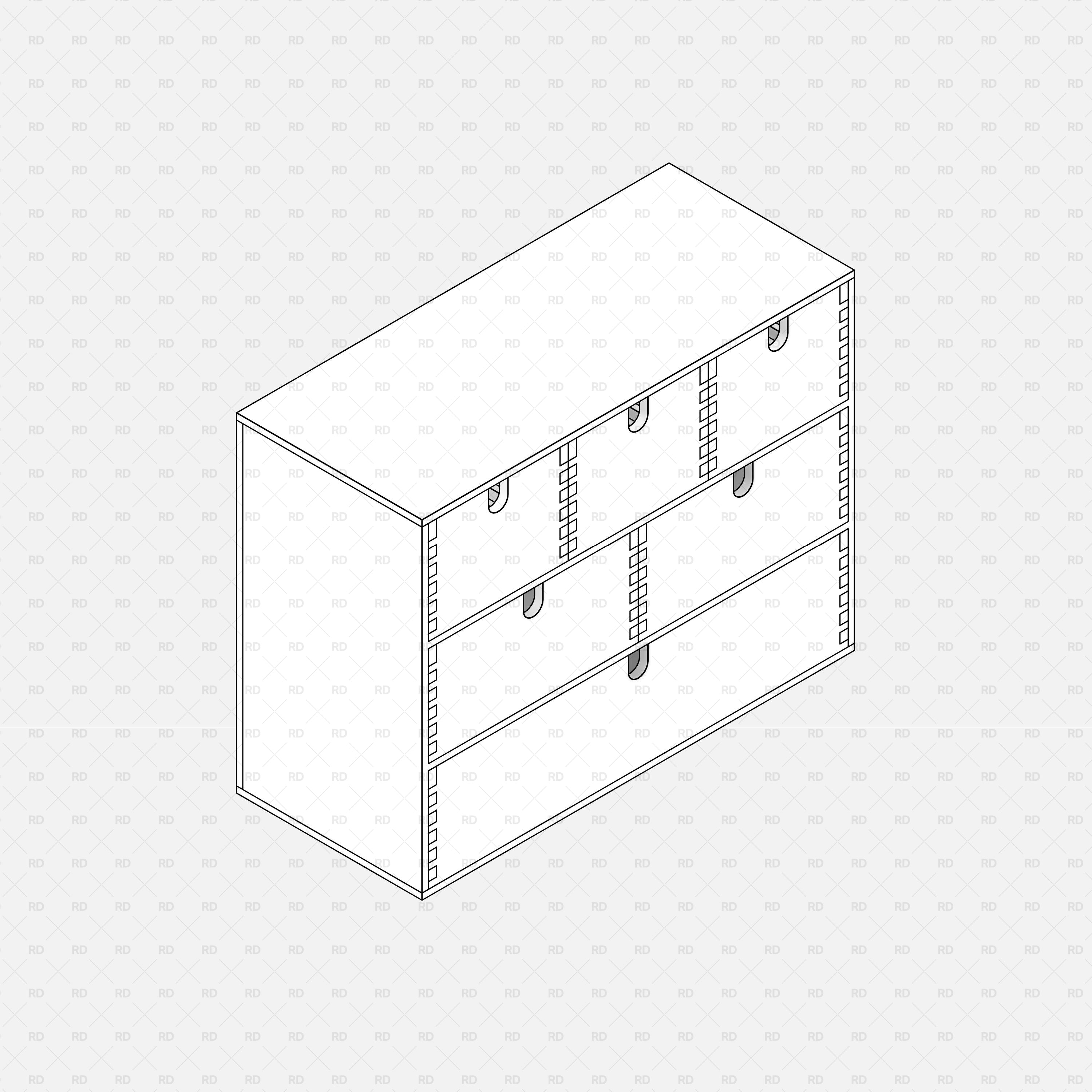 free furniture chest of drawers revit 