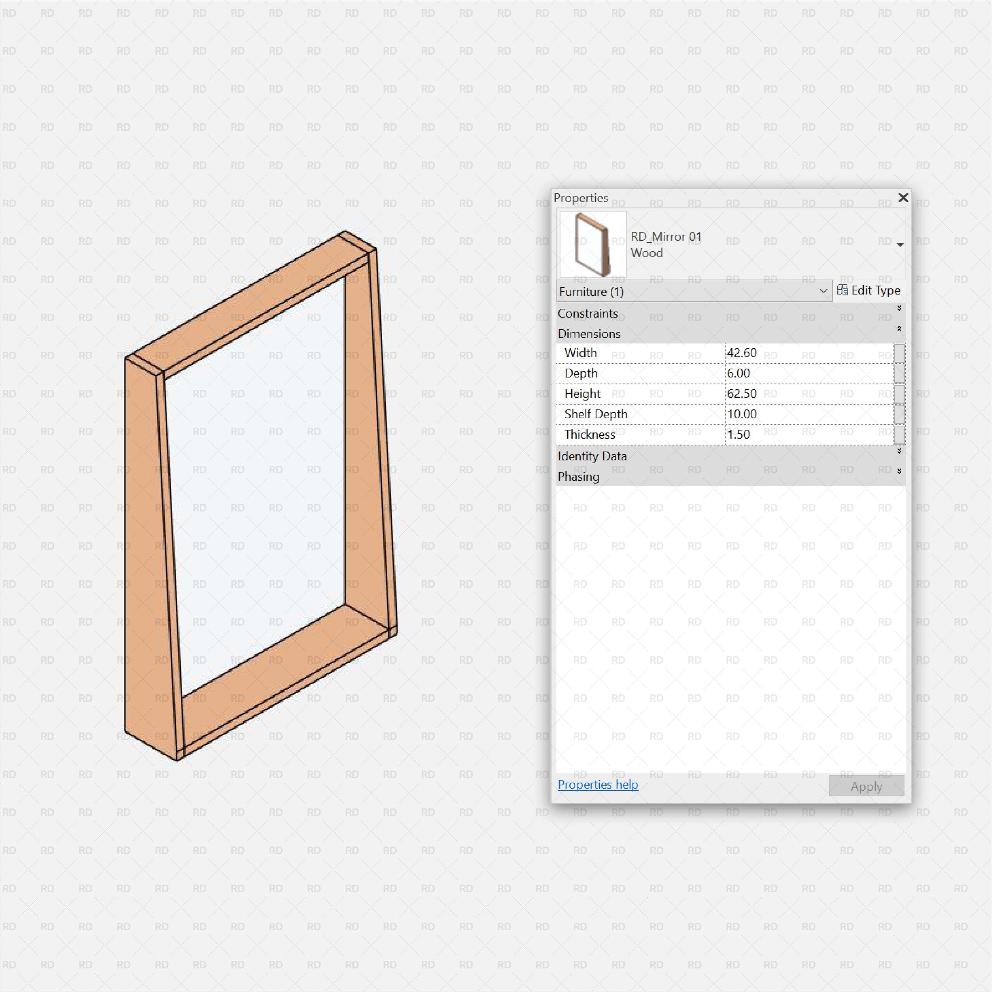 download revit wall mirror family 