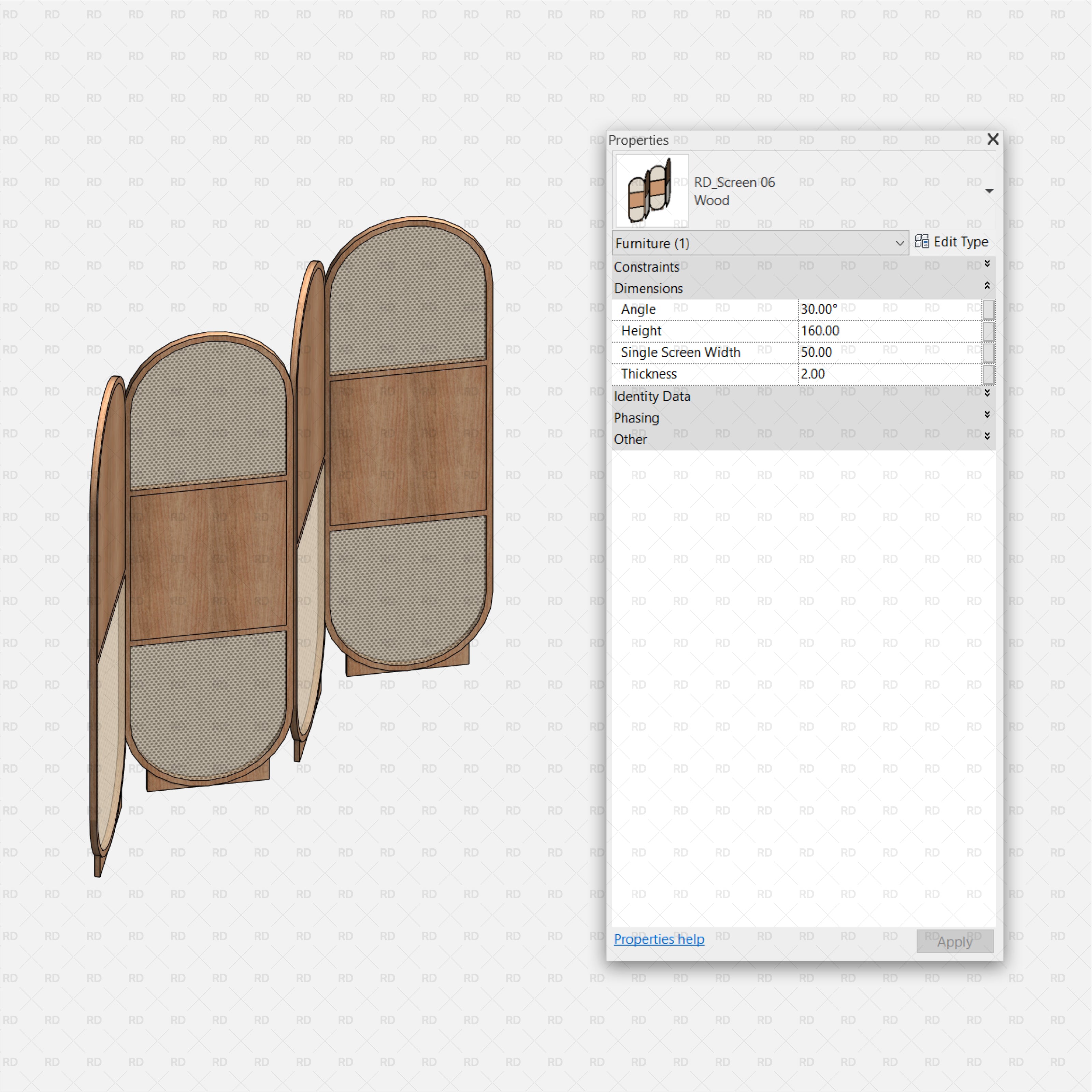 revit screen folding family download 