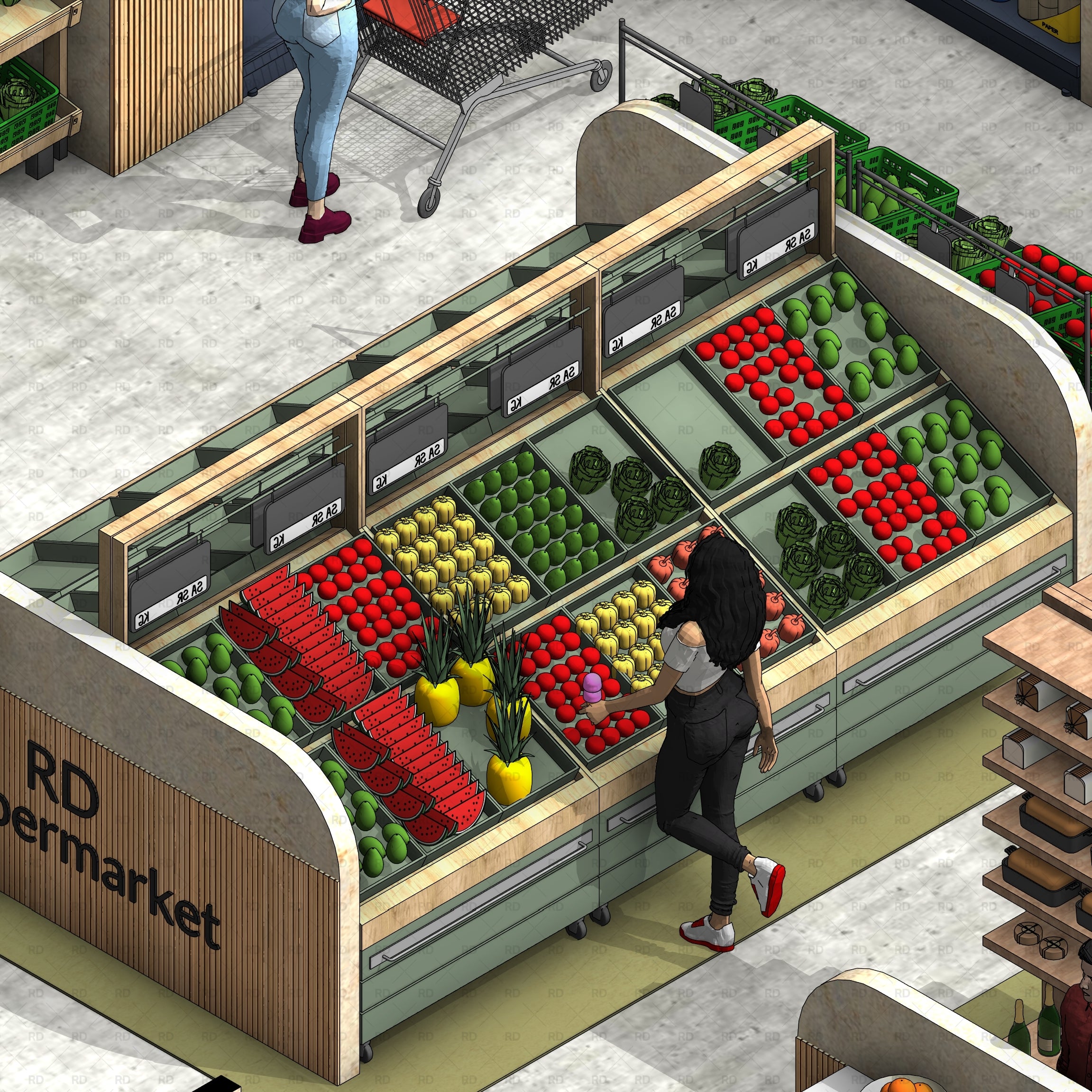 Revit Supermarket and Grocery Store Equipment Families download 2020 project food 