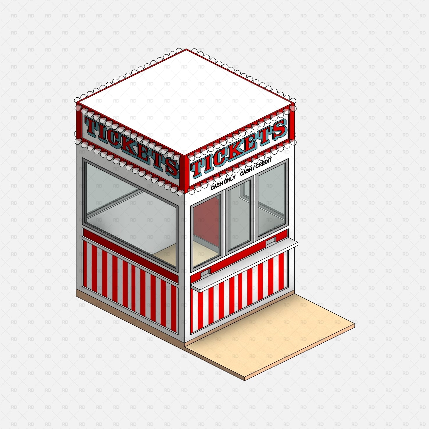 download revit amusement park ticket booth family 