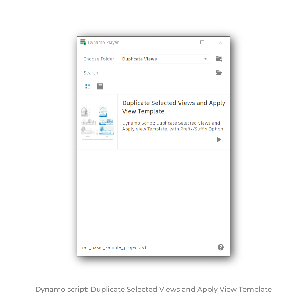 Download Dynamo Script: Duplicate Selected Views and Apply View Template