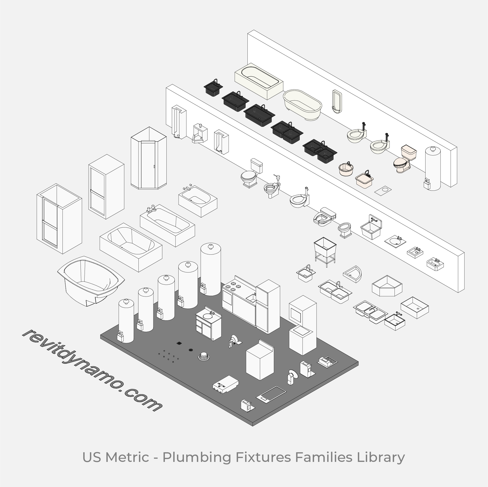 Revit 3D Plumbing Fixtures free download
