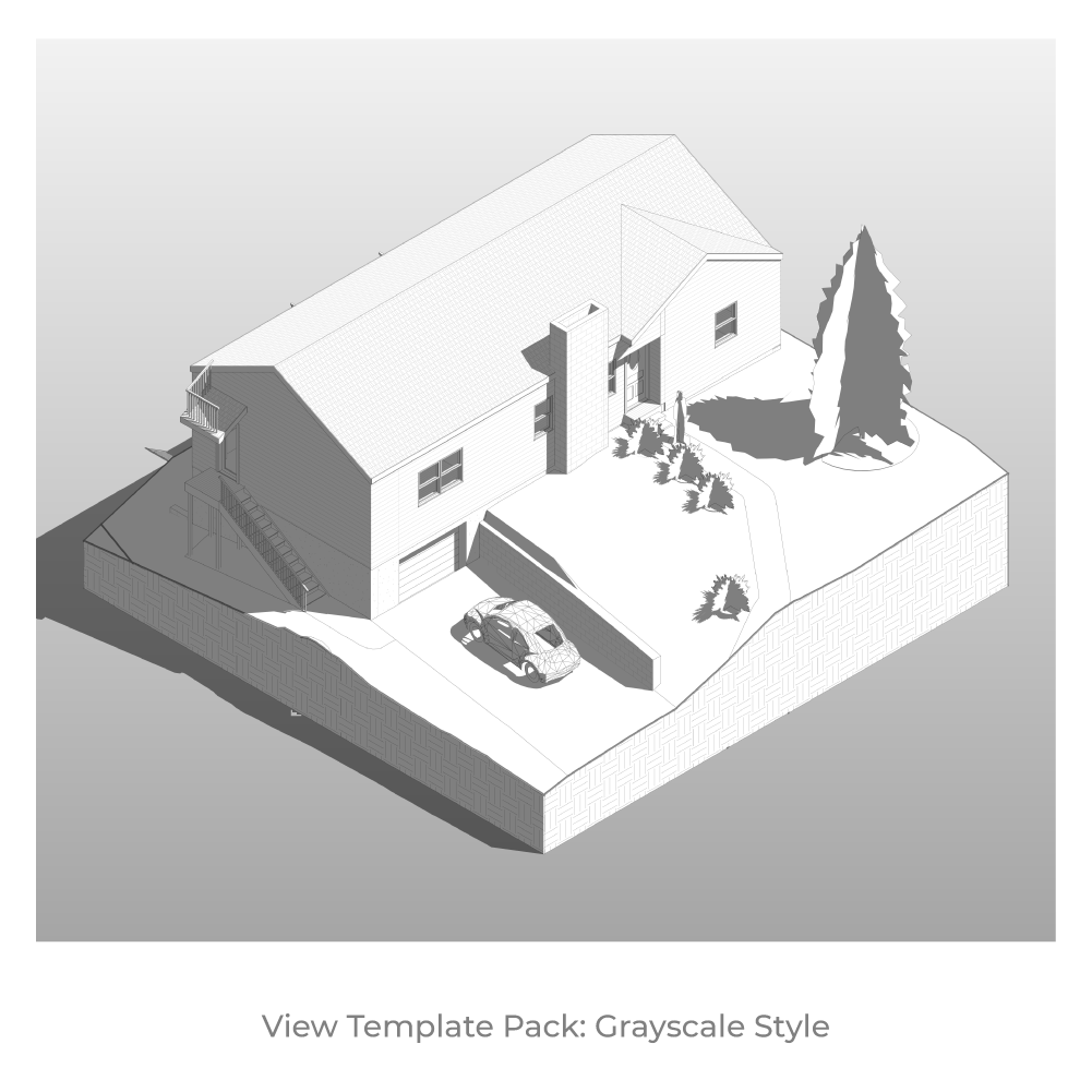 Pack de modèles de vue de présentation : niveaux de gris