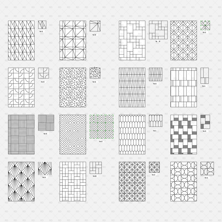 Revit Patterns Library Modern Tiles Download RVT Revit Dynamo