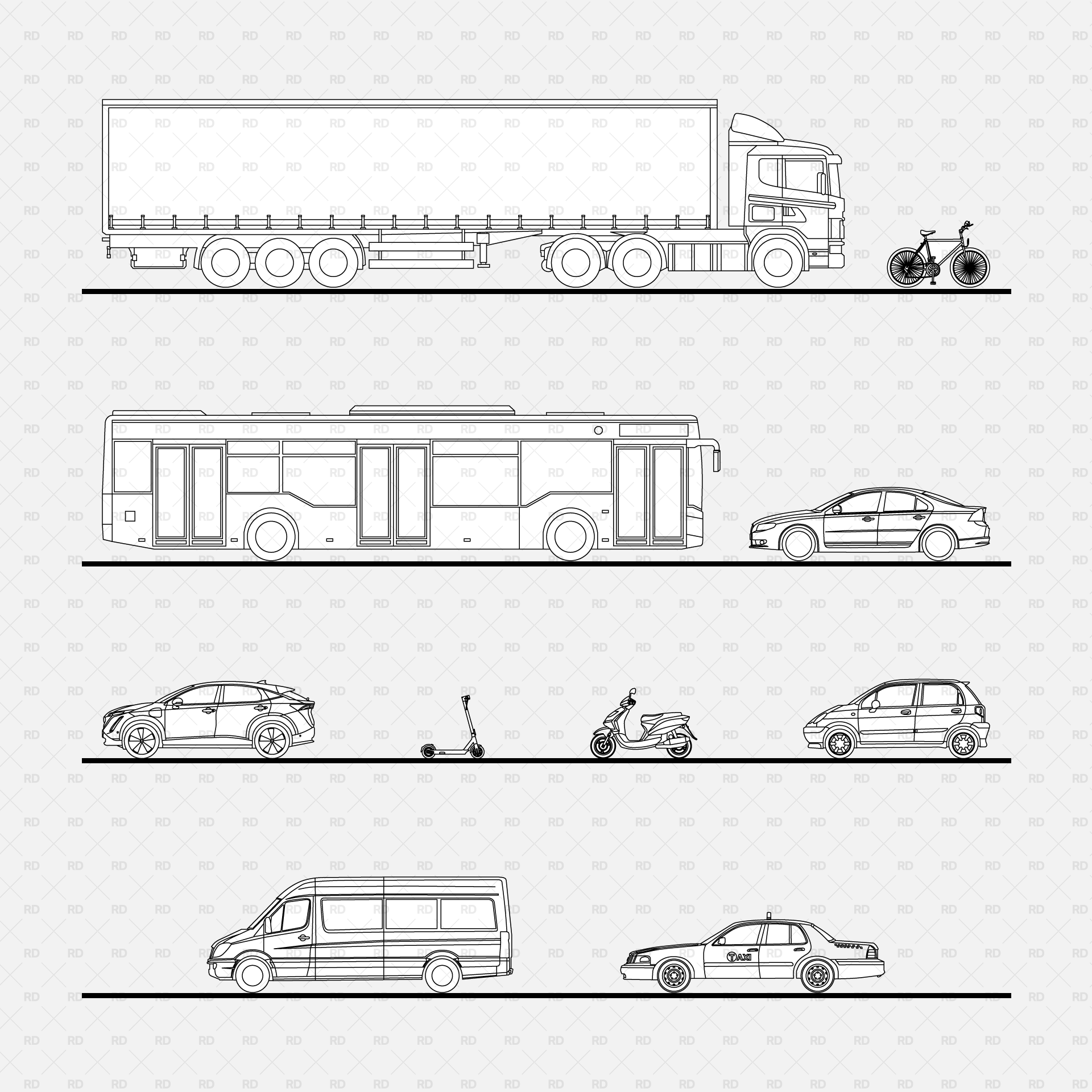 Revit 2D Vehicles