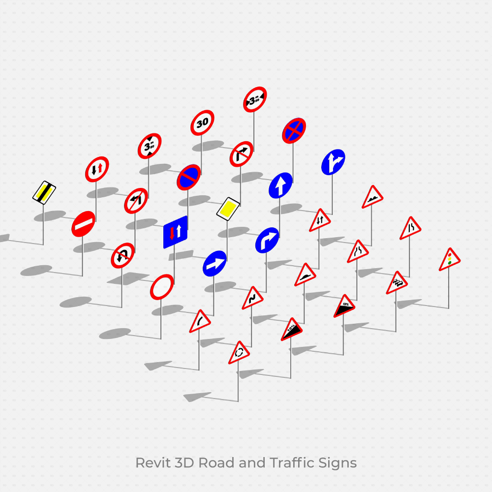 Download Revit Road and Traffic Signs Families