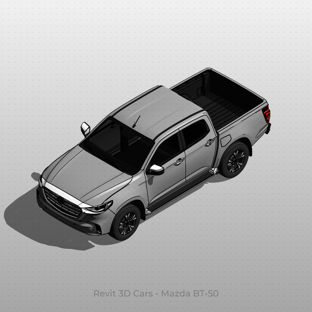 Revit 3D Car family Mazda BT-50 Free Download