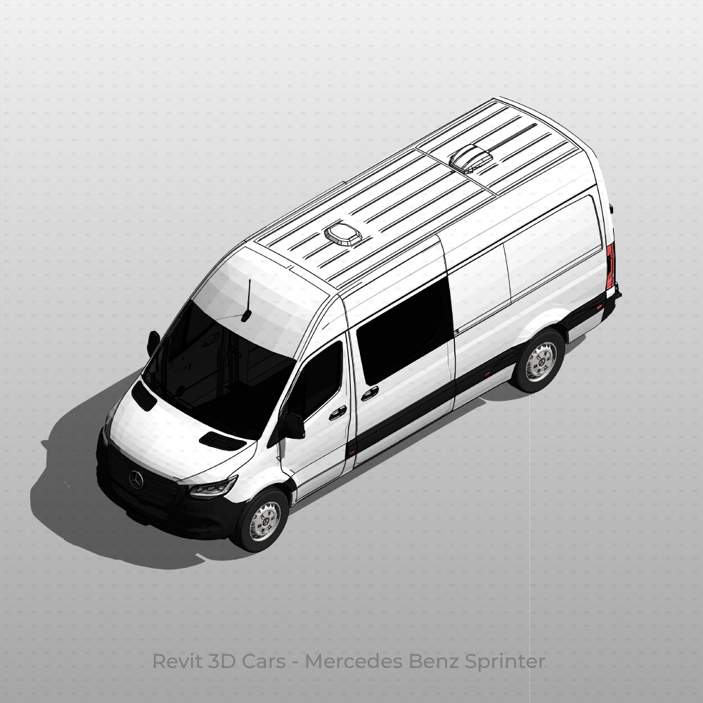 Revit 3D Car family Mercedes Benz Sprinter Free Download
