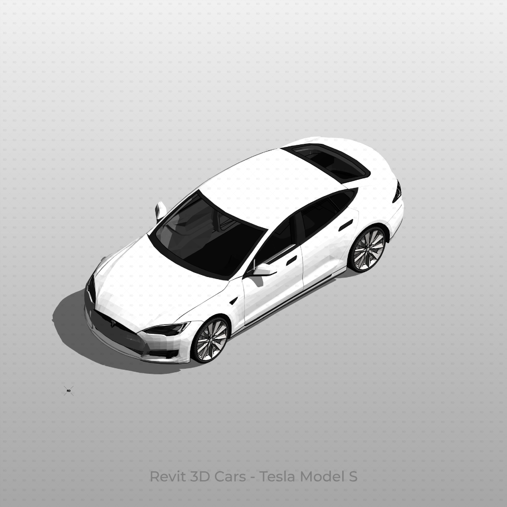 Revit 3D Car family Tesla Model S Free Download