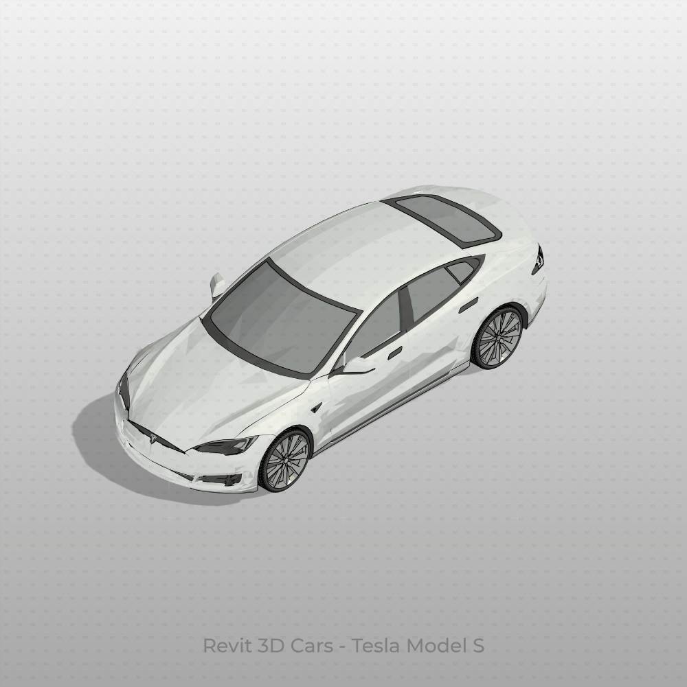 Revit 3D Car family Tesla Model S  Free Download