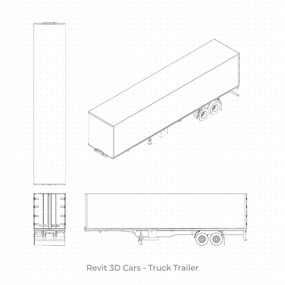 Revit 3D Vehicle: Volvo fh 460 + Truck Trailer