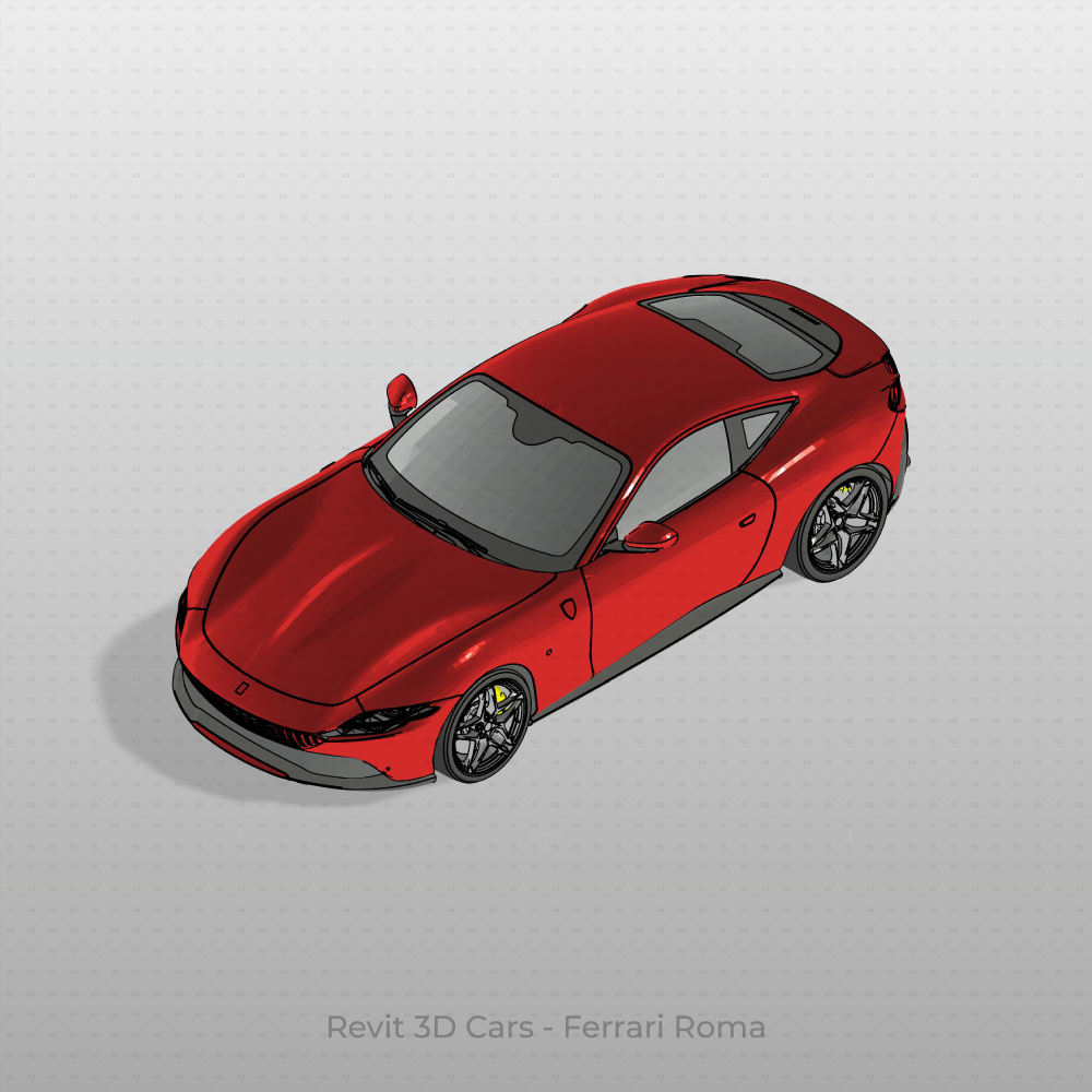 Revit 3D Car family Ferrari Roma Free Download
