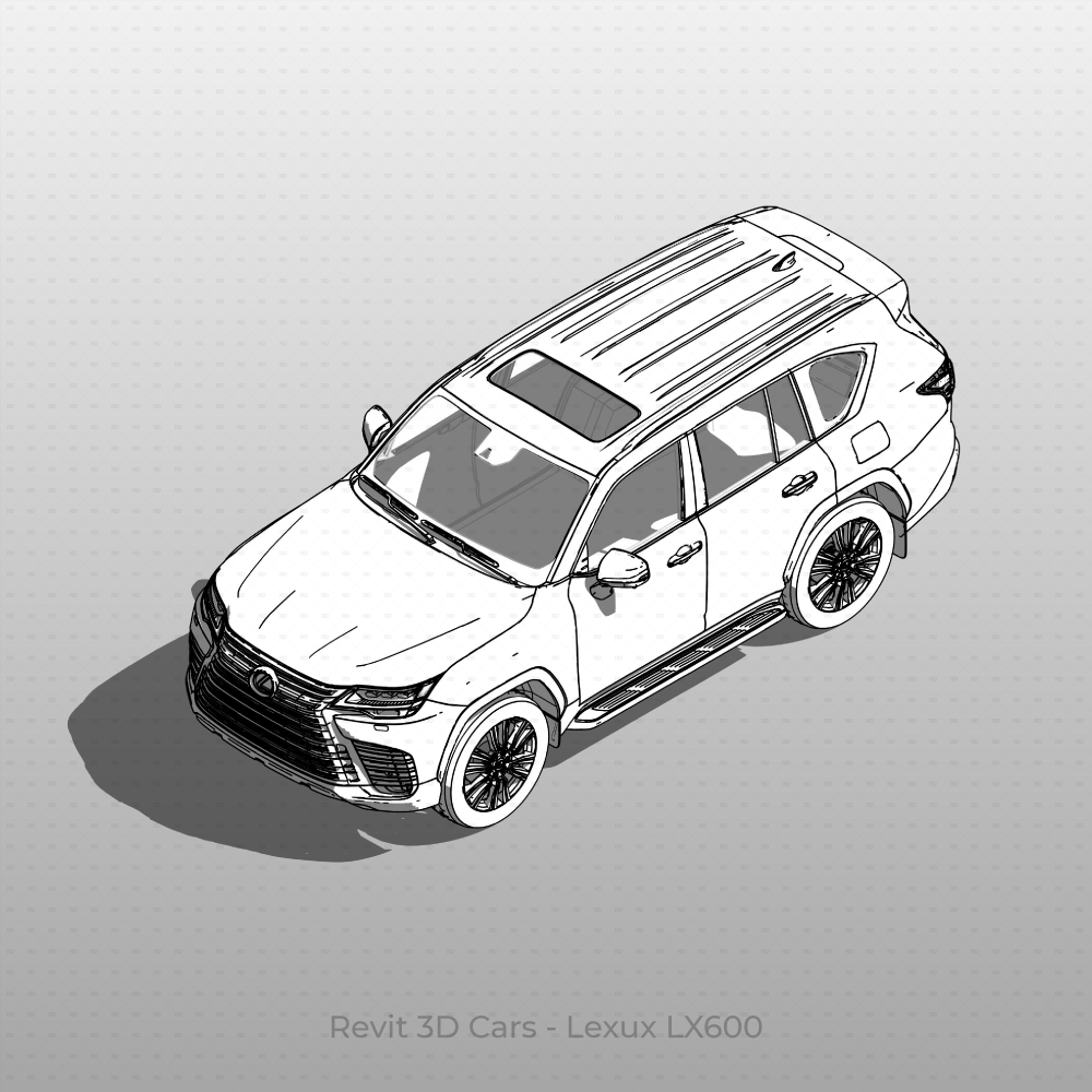 Revit 3D Car family Lexus LX600 Free Download